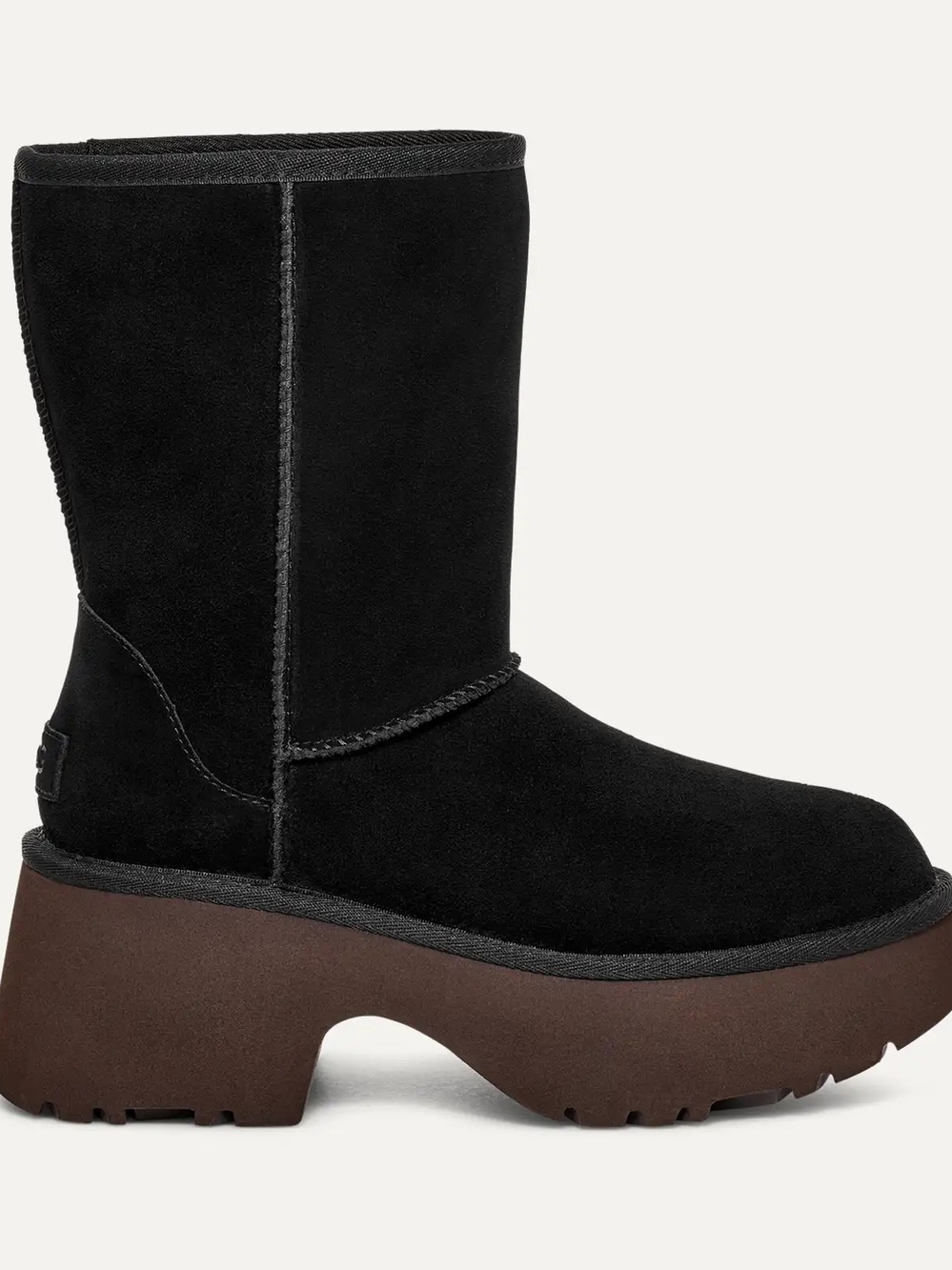 UGG Black Suede Platform Heeled Boots